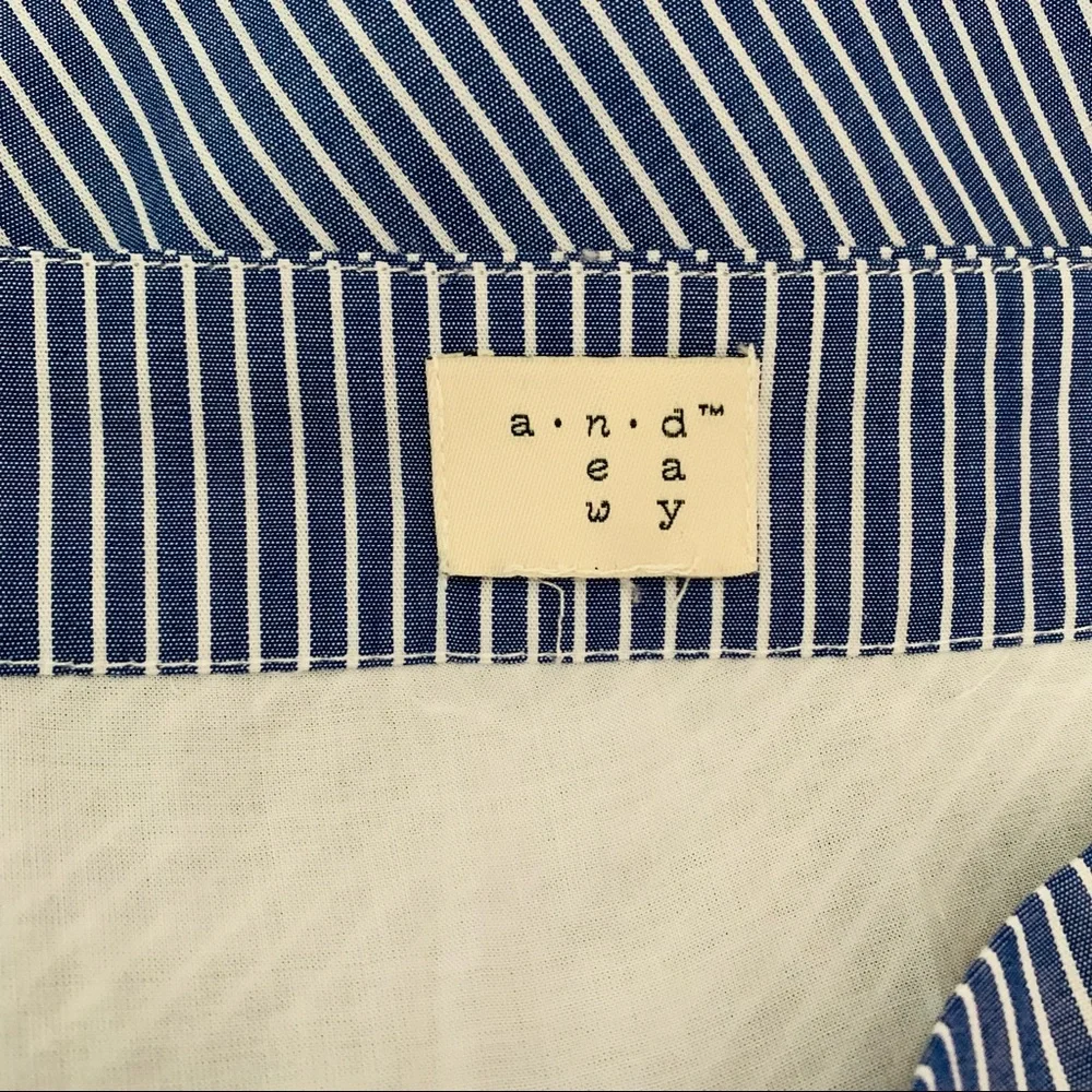 A New Day Asymmetrical Striped Ruffle Skirt Approx Sz 18 - Picture 6 of 7